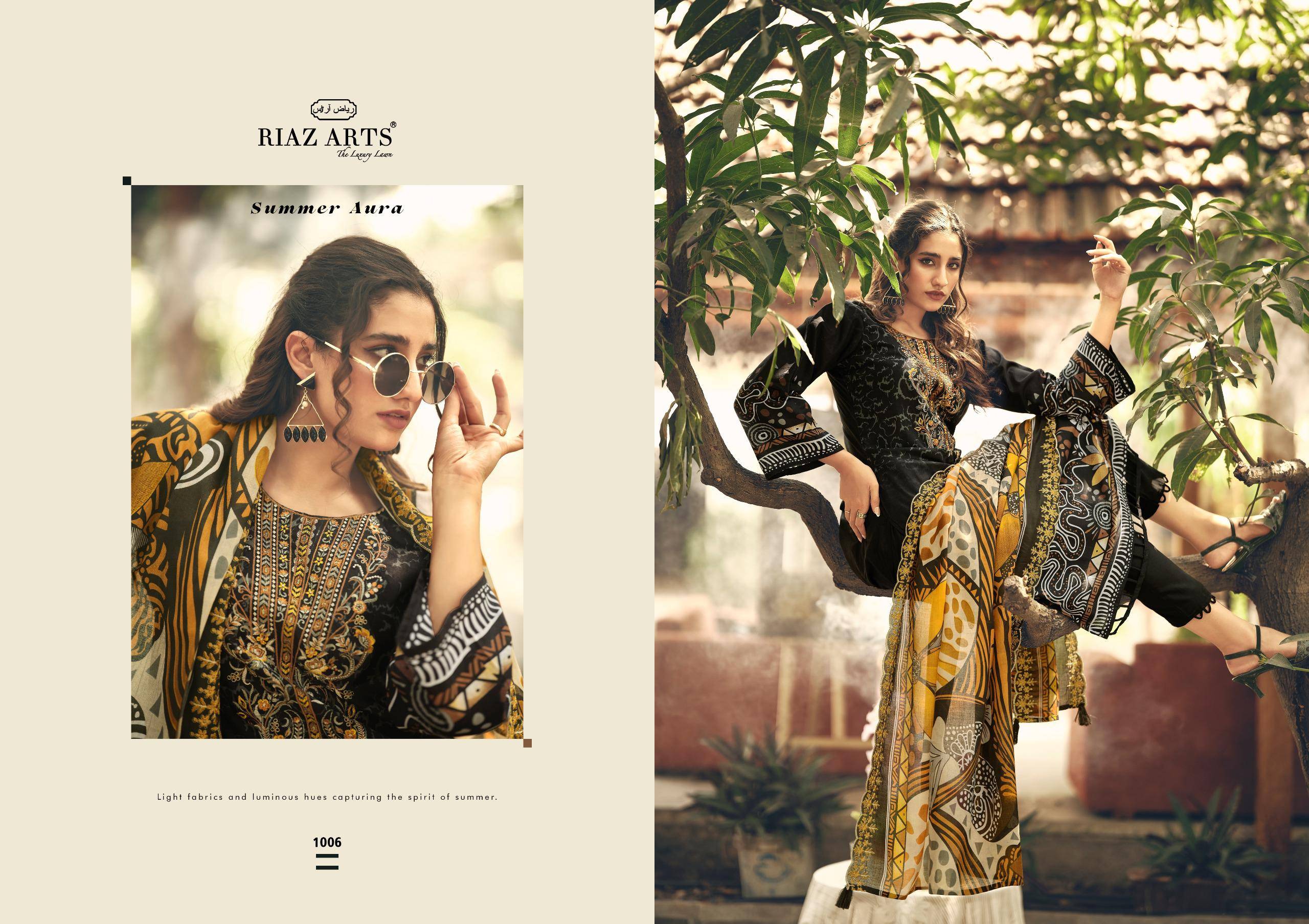 ABU SAEED by RIAZ ARTS PRINTS 13063 TO 13068 SERIES Pakistani Stylish Embroidered LAWN COTTON COLLECTION At Wholesale Price